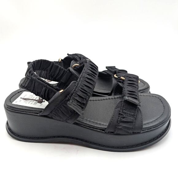 Chinese Laundry Cashy Platform Wedge Sandal Women's Black Size US8M EU38.5 - Picture 3 of 12